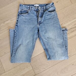 Zara Light Blue Straight Leg Jeans